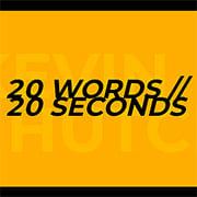 20 Words in 20 Seconds