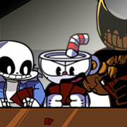 FNF Pasta Night x Cuphead, Sans, Bendy